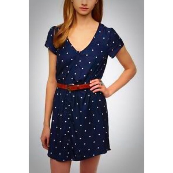 Urban Outfitters Dresses & Skirts - Kimichi Blue Silky Sabrina Shirt Dress